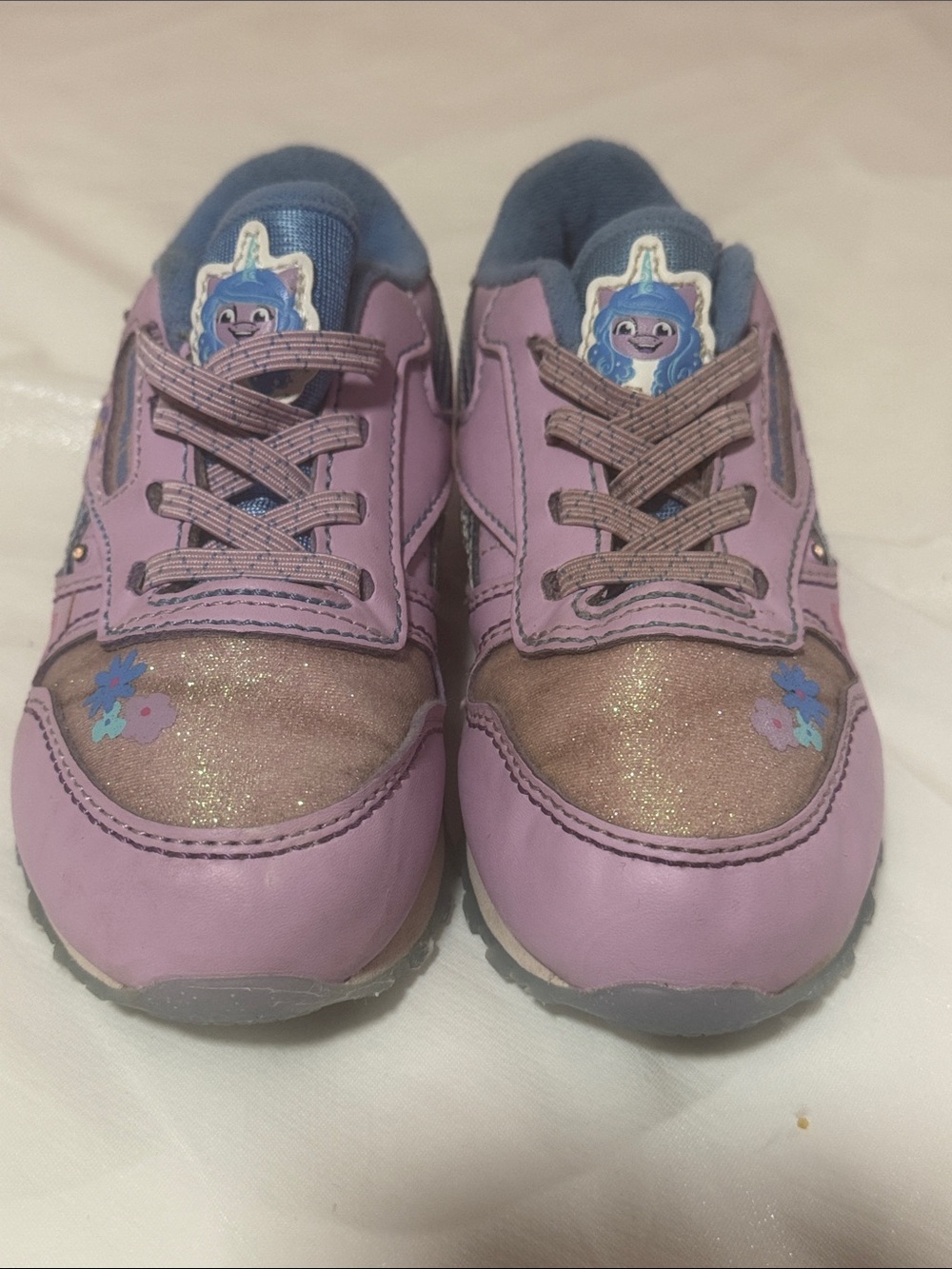 Reebok Girls' Glitter Purple Unicorn Sneakers - Kids Shoes